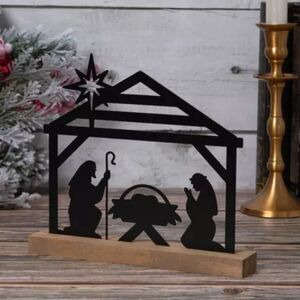 Black Nativity Metal Decor Black Nativity Scene Silhouette Decoration